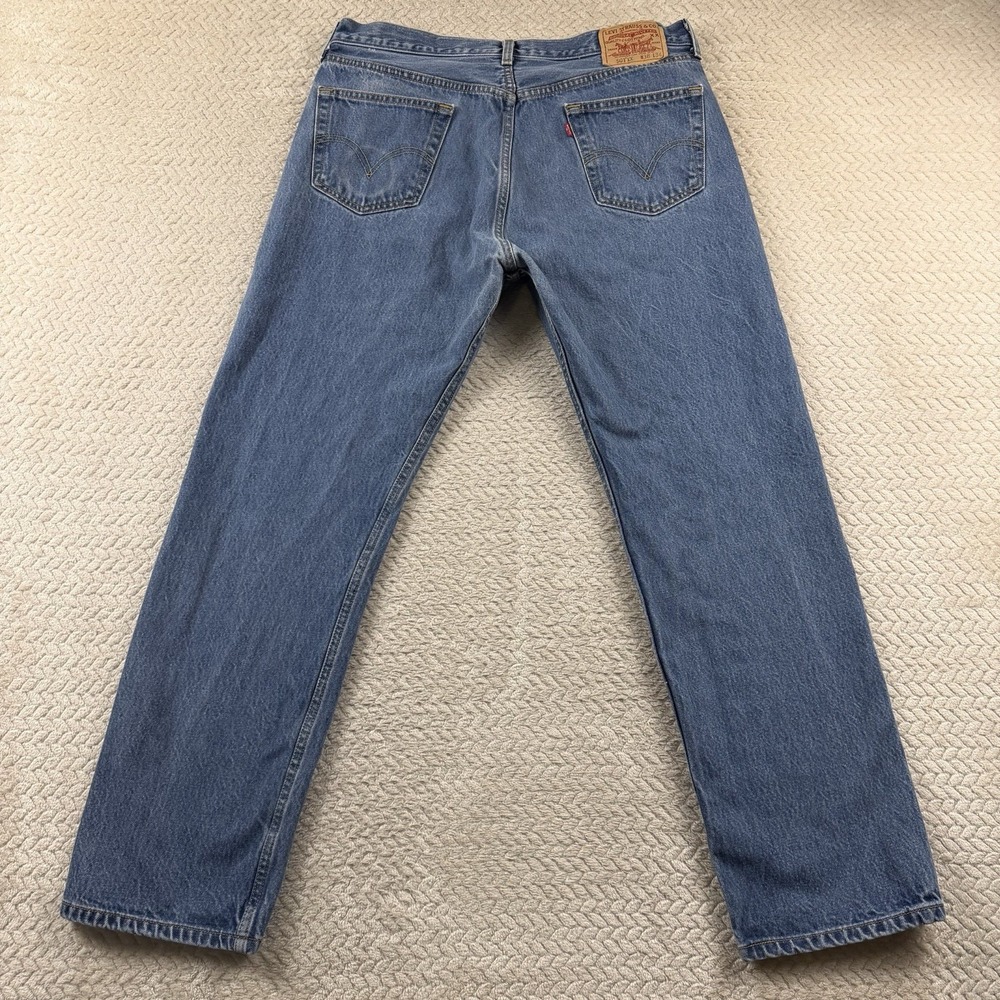 Vintage Levi's 501xx Button Fly Jeans Men's 38x34 Grunge Denim 90's Rockabilly